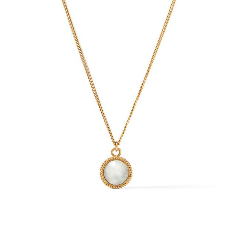 Fleur-de-Lis Solitaire Necklace - Iridescent Clear Crystal-Julie Vos-Renee Taylor Gallery