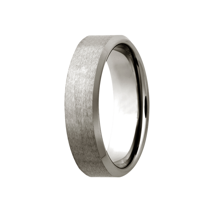(6mm) Titanium Bevel Satin Finish Center and High Polish Edges - 6TI107-Heavy Stone-Renee Taylor Gallery
