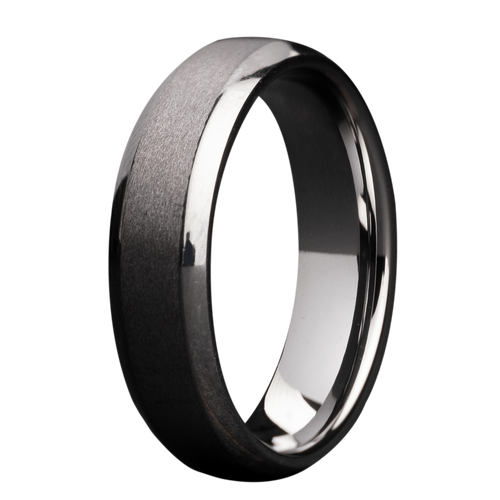 (6mm) Tantalum Bevel Satin Finish Center and High Polish Edges - K6TN107-10-Heavy Stone-Renee Taylor Gallery