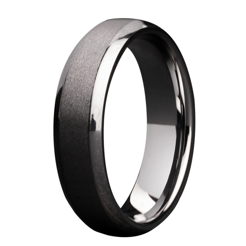 (6mm) Tantalum Bevel Satin Finish Center and High Polish Edges - K6TN107-10-Heavy Stone-Renee Taylor Gallery