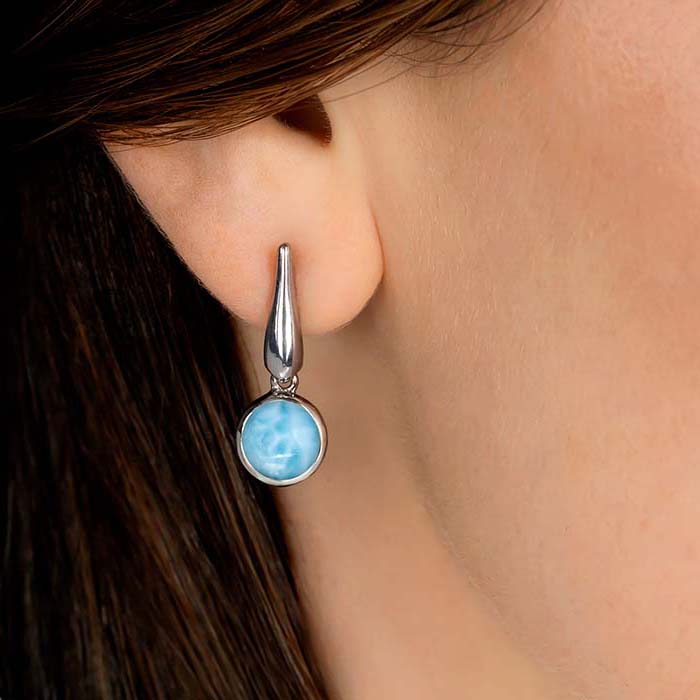 Liquido Earrings - Eliqu00-00-Marahlago Larimar-Renee Taylor Gallery