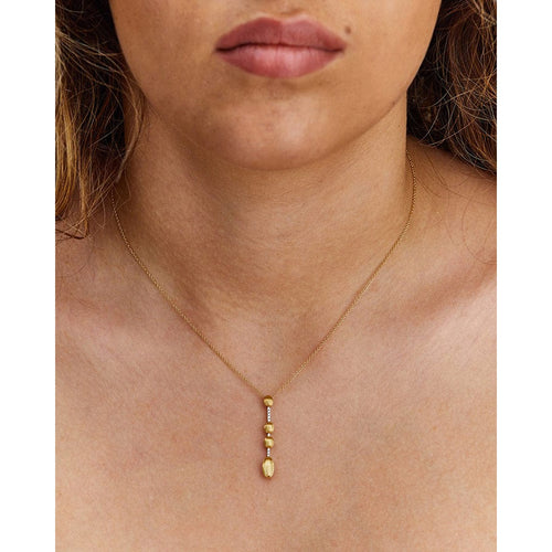 "ÉLITE" Gold & Diamonds Contemporary Pendant Necklace - CS3-589-Nanis-Renee Taylor Gallery