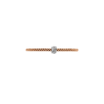 Flex'it 18K Rose Gold Bracelet with White Gold Rondels and Diamond Pavé .31ct-FOPE-Renee Taylor Gallery
