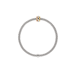 Flex'it 18K White Gold Bracelet with Rose, Yellow and White Gold Rondels-FOPE-Renee Taylor Gallery