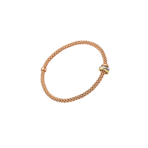 Flex'it 18K Rose Gold Bracelet with Rose, Yellow and White Gold Rondels-FOPE-Renee Taylor Gallery