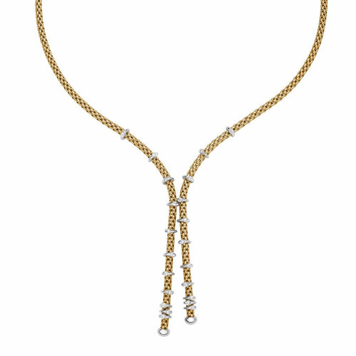 Flex'it Prima 18K Yellow and White Gold Diamond Necklace-FOPE-Renee Taylor Gallery