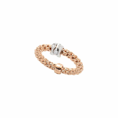 Flex'It Prima 18K Rose and White Gold White Diamond Ring-FOPE-Renee Taylor Gallery
