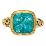18K and Diamond "Orchard" Ring with African Paraiba Tourmaline - R-137-Alex Sepkus-Renee Taylor Gallery