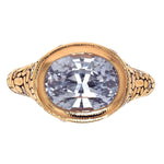 18K Rose Gold and Diamond "Mosaic" Ring with Pastel Lavender Sapphire - R-171R-Alex Sepkus-Renee Taylor Gallery