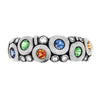 Platinum "Candy" Blue/Green/Orange Mix Sapphire & Diamond Dome Ring - R-122PS-Alex Sepkus-Renee Taylor Gallery