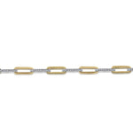 14K White-Yellow Gold Diamond Link Bracelet 7 inch - TB4851M45JJ-Gabriel & Co.-Renee Taylor Gallery