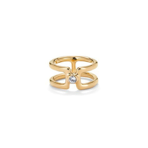 Ser Indomable 18K Gold Plated Ring - ANI0816BLNORO-UNO de 50-Renee Taylor Gallery
