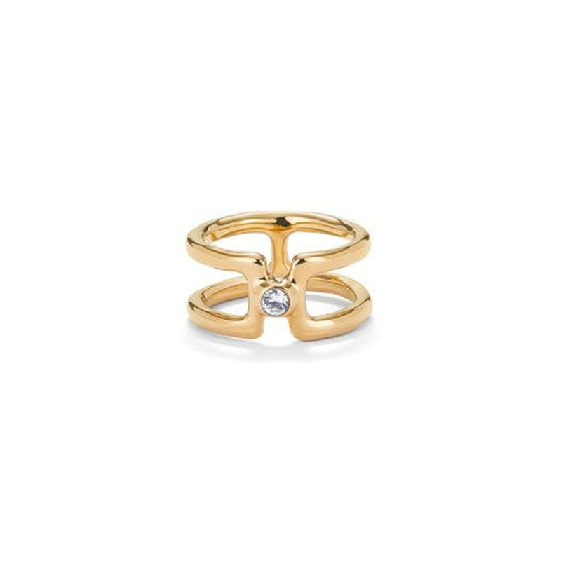 Ser Indomable 18K Gold Plated Ring - ANI0816BLNORO-UNO de 50-Renee Taylor Gallery