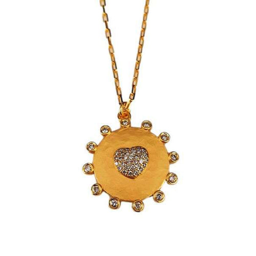 14K Gold & Diamond Heart Necklace - M8586-Marika-Renee Taylor Gallery