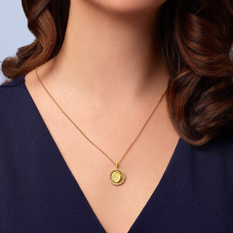 Sun Moon Zirconia Necklace - 8612004156-Bernd Wolf-Renee Taylor Gallery