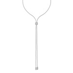 ARIA 18K White Gold Slider necklace with .48 ct Diamond Pavé-FOPE-Renee Taylor Gallery