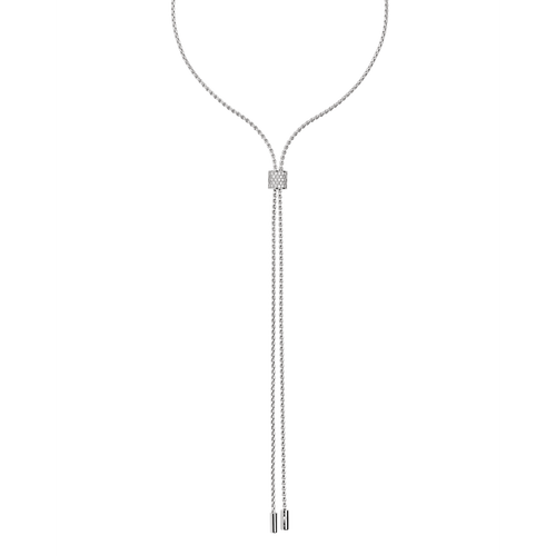 ARIA 18K White Gold Slider necklace with .48 ct Diamond Pavé-FOPE-Renee Taylor Gallery