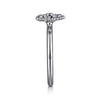 925 Sterling Silver Diamond Bujukan Frame Flower Diamond Cut Ladies Ring - LR52867SV5JJ-Gabriel & Co.-Renee Taylor Gallery