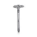 925 Sterling Silver Diamond Bujukan Frame Flower Diamond Cut Ladies Ring - LR52867SV5JJ-Gabriel & Co.-Renee Taylor Gallery