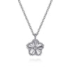 925 Sterling Silver Diamond Bujukan Frame Flower Diamond Cut Pendant Necklace - NK7913SV5JJ-Gabriel & Co.-Renee Taylor Gallery