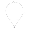 925 Sterling Silver Diamond Bujukan Frame Flower Diamond Cut Pendant Necklace - NK7913SV5JJ-Gabriel & Co.-Renee Taylor Gallery