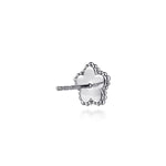 925 Serling Silver Diamond Bujukan Frame Flower Diamond Cut Stud Earrings - EG15432SV5JJ-Gabriel & Co.-Renee Taylor Gallery