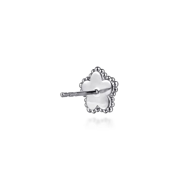 925 Serling Silver Diamond Bujukan Frame Flower Diamond Cut Stud Earrings - EG15432SV5JJ-Gabriel & Co.-Renee Taylor Gallery