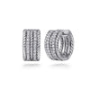 925 Sterling Silver 15mm White Sapphire Hampton Huggie Earrings - EG14993SVJWS-Gabriel & Co.-Renee Taylor Gallery