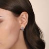 925 Sterling Silver 15mm White Sapphire Hampton Huggie Earrings - EG14993SVJWS-Gabriel & Co.-Renee Taylor Gallery