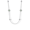 925 Sterling Silver 24 inch Bezel Green Amethyst and Round Hollow Silver Disk Station Necklace - NK7648-32SVJGA-Gabriel & Co.-Renee Taylor Gallery