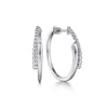 925 Sterling Silver 30mm Bujukan Bypass Classic Hoop Earrings - EG14438SVJJJ-Gabriel & Co.-Renee Taylor Gallery