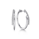 925 Sterling Silver 30mm Bujukan Bypass Classic Hoop Earrings - EG14438SVJJJ-Gabriel & Co.-Renee Taylor Gallery