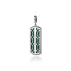 925 Sterling Silver 35mm Bujukan Dog Tag with Malachite - PT6618SVJMA-Gabriel & Co.-Renee Taylor Gallery