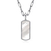 925 Sterling Silver 35mm Bujukan Dog Tag With Mother Of Pearl - PT6604SVJWM-Gabriel & Co.-Renee Taylor Gallery