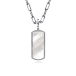 925 Sterling Silver 35mm Bujukan Dog Tag With Mother Of Pearl - PT6604SVJWM-Gabriel & Co.-Renee Taylor Gallery