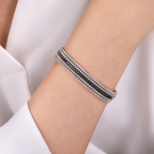 925 Sterling Silver Black Spinel - BG4449-65SVJBS-Gabriel & Co.-Renee Taylor Gallery