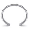 925 Sterling Silver Black Spinel Bujukan Link Chain Cuff Bracelet - BG4884-62SVJBS-Gabriel & Co.-Renee Taylor Gallery