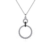 925 Sterling Silver Black Spinel Bujukan Link Drop Necklace - NK7098SVJBS-Gabriel & Co.-Renee Taylor Gallery