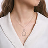 925 Sterling Silver Black Spinel Bujukan Link Drop Necklace - NK7098SVJBS-Gabriel & Co.-Renee Taylor Gallery
