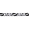925 Sterling Silver Black Spinel Cuban Link Chain Mens Bracelet - TBM2124SVJBS-Gabriel & Co.-Renee Taylor Gallery