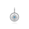 925 Sterling Silver Blue Topaz and White Sapphire Bujukan Medallion Pendant - PT6636SVJMC-Gabriel & Co.-Renee Taylor Gallery