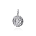 925 Sterling Silver Blue Topaz and White Sapphire Bujukan Medallion Pendant - PT6636SVJMC-Gabriel & Co.-Renee Taylor Gallery