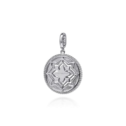 925 Sterling Silver Blue Topaz and White Sapphire Bujukan Medallion Pendant - PT6636SVJMC-Gabriel & Co.-Renee Taylor Gallery
