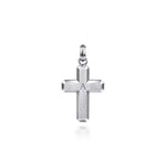 925 Sterling Silver Brushed Cross Pendant - PCM6542SVJJJ-Gabriel & Co.-Renee Taylor Gallery