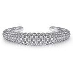 925 Sterling Silver Bujukan Bangle - BG4956-62SVJJJ-Gabriel & Co.-Renee Taylor Gallery