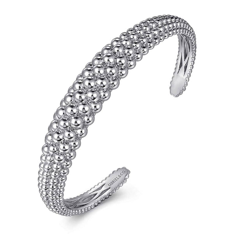 925 Sterling Silver Bujukan Bangle - BG4956-62SVJJJ-Gabriel & Co.-Renee Taylor Gallery