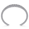 925 Sterling Silver Bujukan Bangle - BG4956-62SVJJJ-Gabriel & Co.-Renee Taylor Gallery