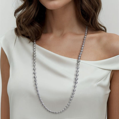 925 Sterling Silver Bujukan Beads Chain Necklace - NK7721-32SVJJJ-Gabriel & Co.-Renee Taylor Gallery