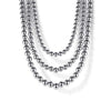 925 Sterling Silver Bujukan Beads Three Layered Necklace - NK7711SVJJJ-Gabriel & Co.-Renee Taylor Gallery
