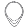 925 Sterling Silver Bujukan Beads Three Layered Necklace - NK7711SVJJJ-Gabriel & Co.-Renee Taylor Gallery